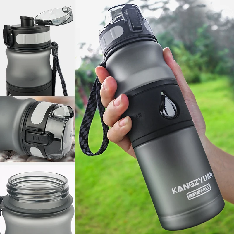 Water Bottle Gourde BPA FREE Plastic Direct Drinking 530ML Drink School Water Bottles Shaker Bottle Gourde En Plastique Sport