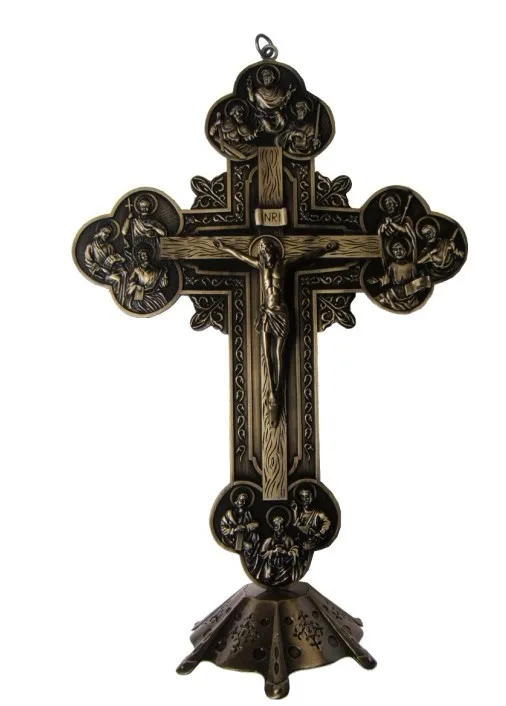 12 апертов крест инри перстень из нержавеющей стали Эммануэль с изображением католической святыни орнамент хесу распятие ягненок Божий Настенный декор около 32,5 см