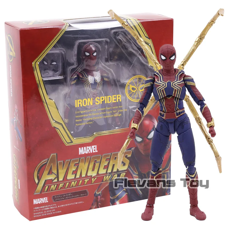 

SHF Marvel Avengers Infinity War Iron Spider Action Figure Spiderman Movable Model Toy Collection Figurine