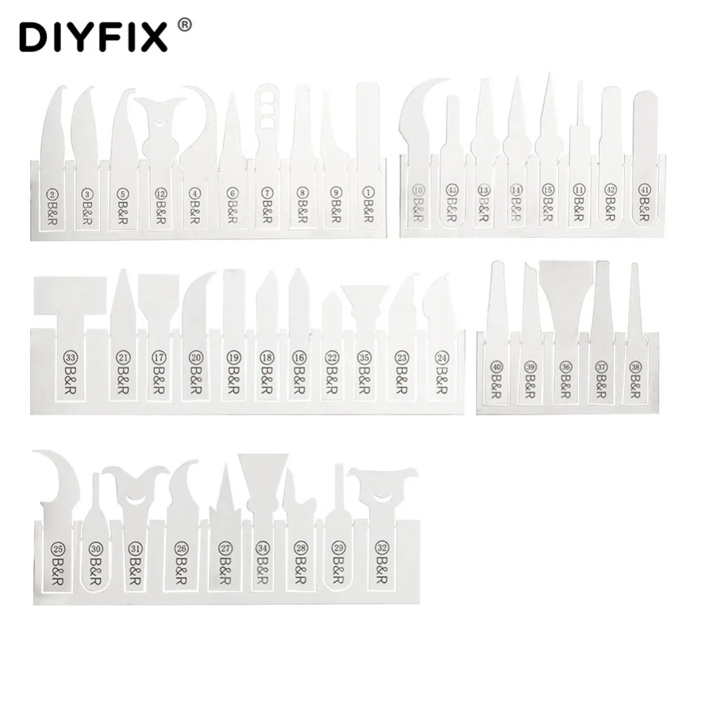 Ремонтный нож DIYFIX 43in1 BGA для удаления микросхем процессора рукоятка из титанового