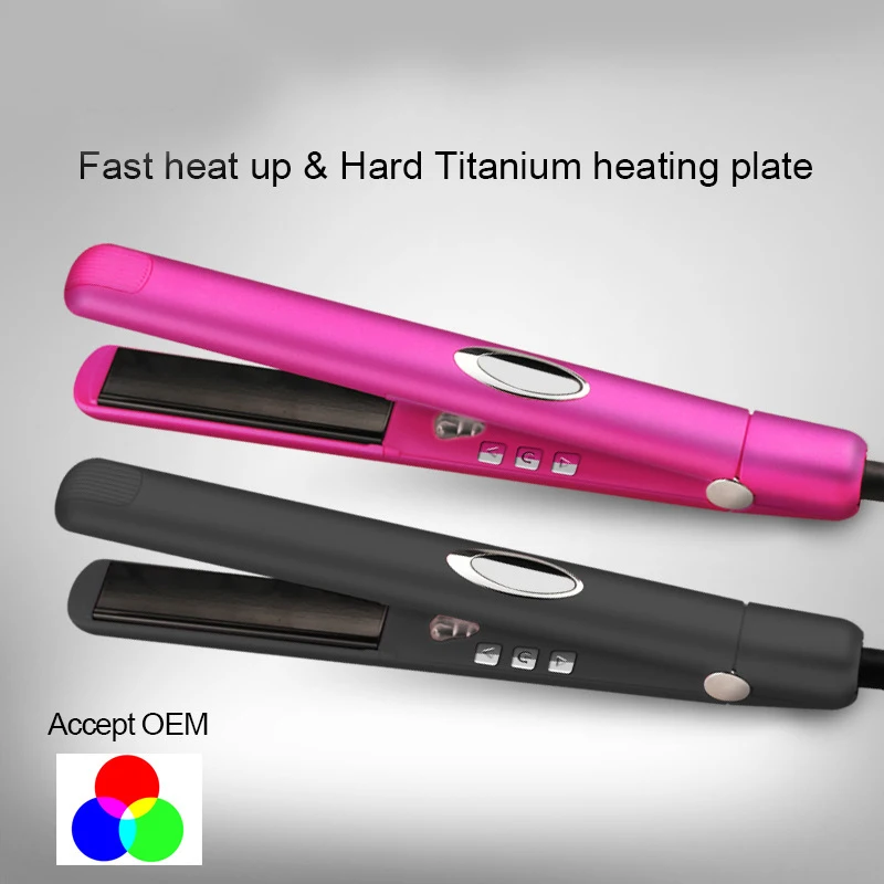 

CHJ Hair Straighter Titanium Plates Fast MCH Heat Flat Iron Infarad Electric Straightening Iron with LCD Display Styling Tool