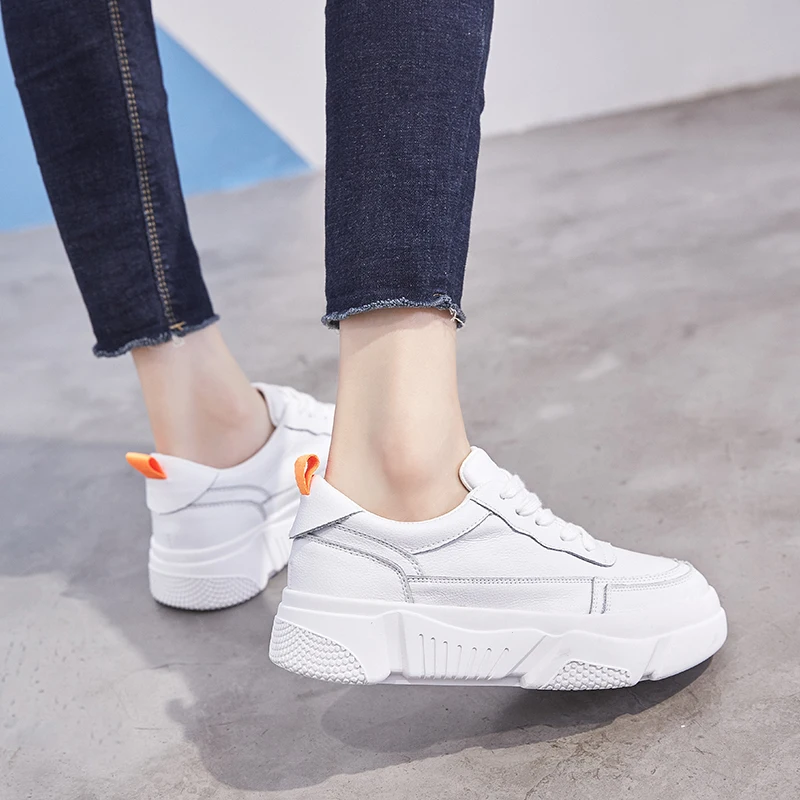 2 Vent Blanc La Collège Chaussures Version Cuir Nouvelle 1 Marée 2018 De En Sport Coréenne Casual Sauvage qawS88