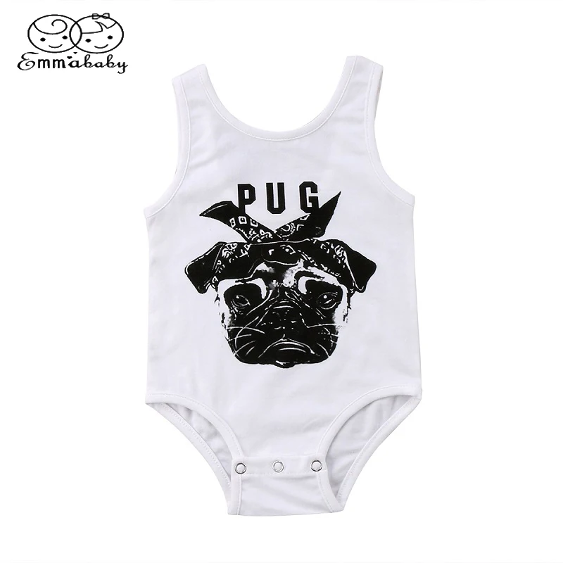 Emmababy Newborn Baby Boys Girls clothes Bulldog letter print