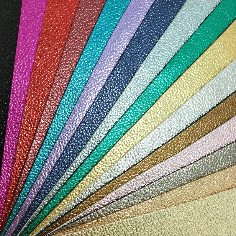 1PCS 21X29CM Super Soft Synthetic Leather, Litchi Grain Pearlized PU