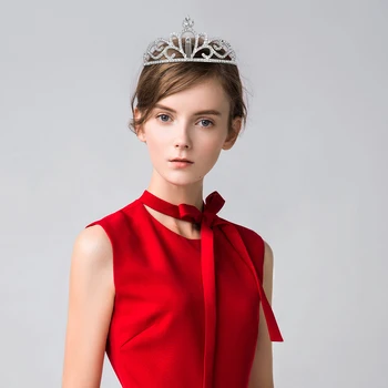 

Elegant Bridal Crystal Rhinestones Tiara Crown with Comb Wedding Party Princess Tiara Headwear Hair Accessories