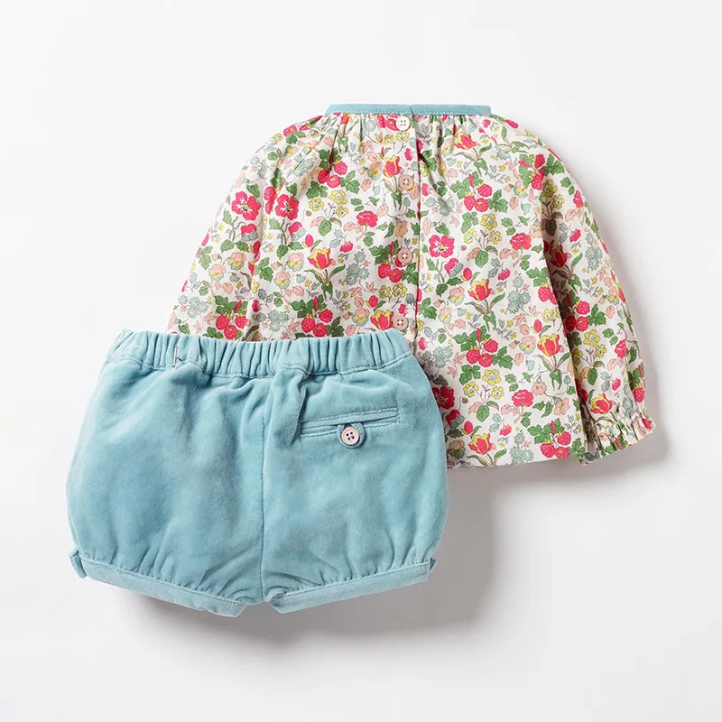 Little maven/ хлопковый комплект одежды с цветочным принтом для маленьких девочек 2-7 лет, изысканные комплекты одежды для детей, осенняя одежда для маленьких девочек