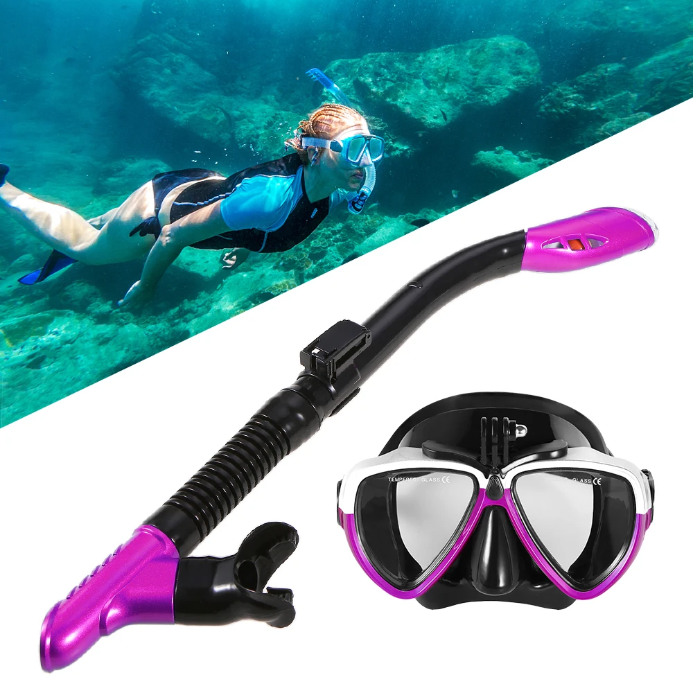 

Lixada Diving Scuba Mask Underwater Anti Fog Full Face Snorkeling Mask Swimming Diving Goggles with Easy Breath Dry Snorkel Tube