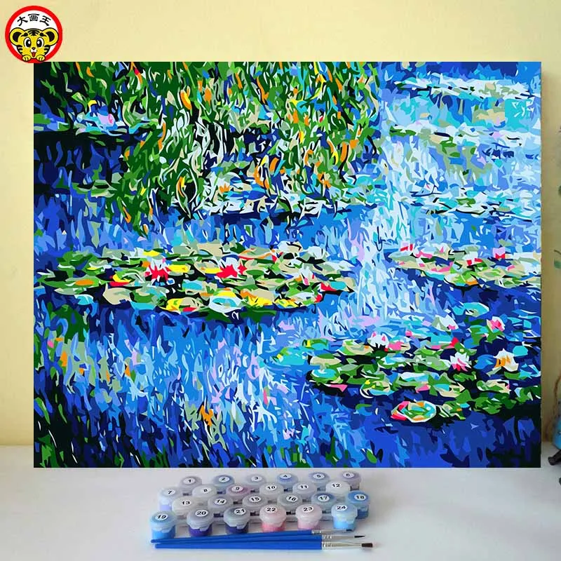 Краска по номерам плакат Драконий жемчуг живописи Холст Картина wall art плакаты и
