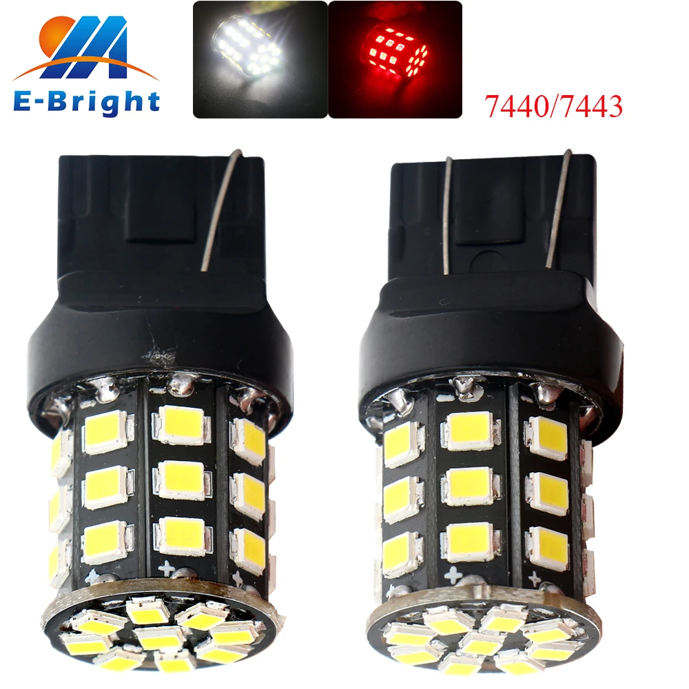 YM E-Bright 2-10 шт/партия W21/5 W 7443 T20 W21W WY21W парковочные задние лампы 7440 T20 2835 33 SMD авто огни поворота автомобиля signel свет