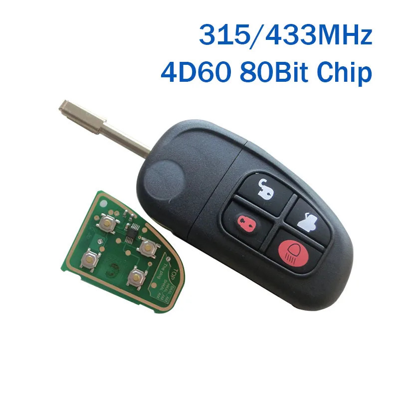4BT Flip Remote Key for Jaguar X Type S Type S Type X Type XJ XK 315MHz