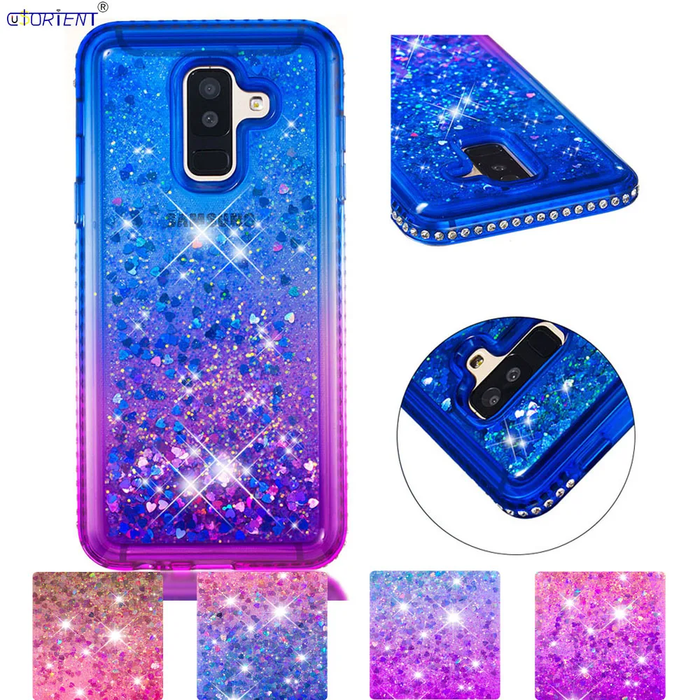 For Samsung Galaxy A6 Plus Bling Case J8 2018 Jean Cute Glitter Diamond Bumper Cover SM-A605FN/DS SM-J810F/DS SM J810F A605FN/DS | Мобильные