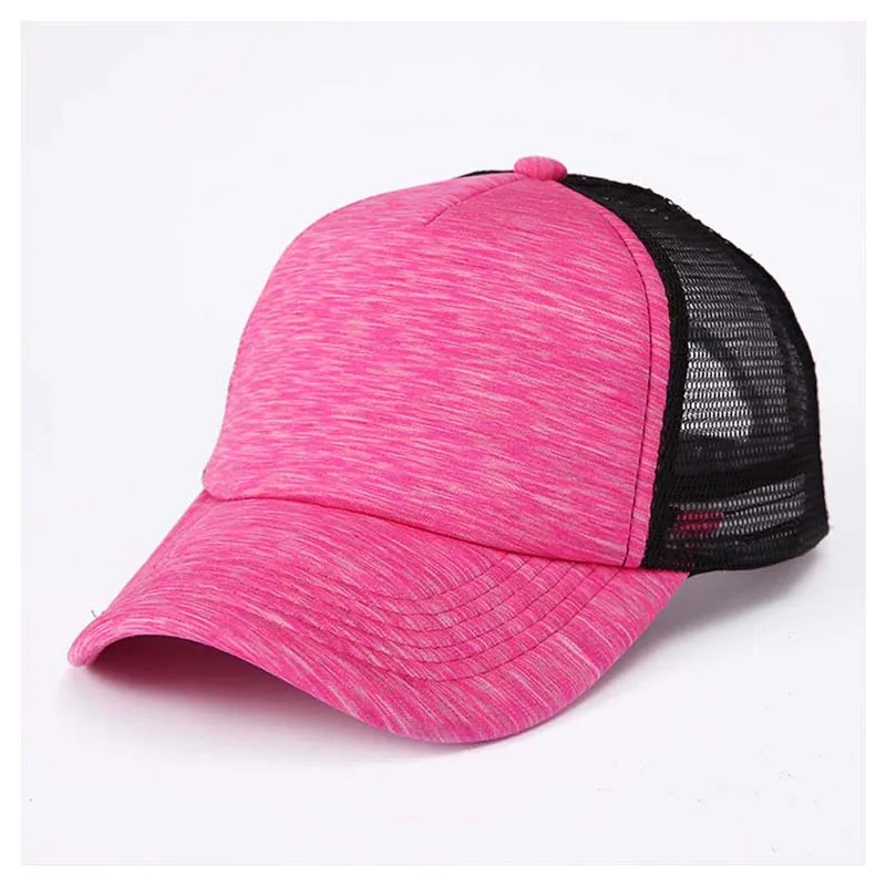 Новая уличная быстросохнущая Кепка для гольфа, спортивная бейсболка в полоску, летние дышащие сетчатые волоконные шляпы, бейсбольная кепка с хвостом, распродажа - Цвет: Rose red stripes