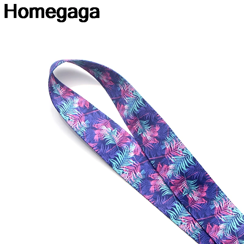 Homegaga фиолетовые цветы листья ремешки шеи ремень id значок держатели телефона ожерелье для ключей держатели значков тесьма D2129