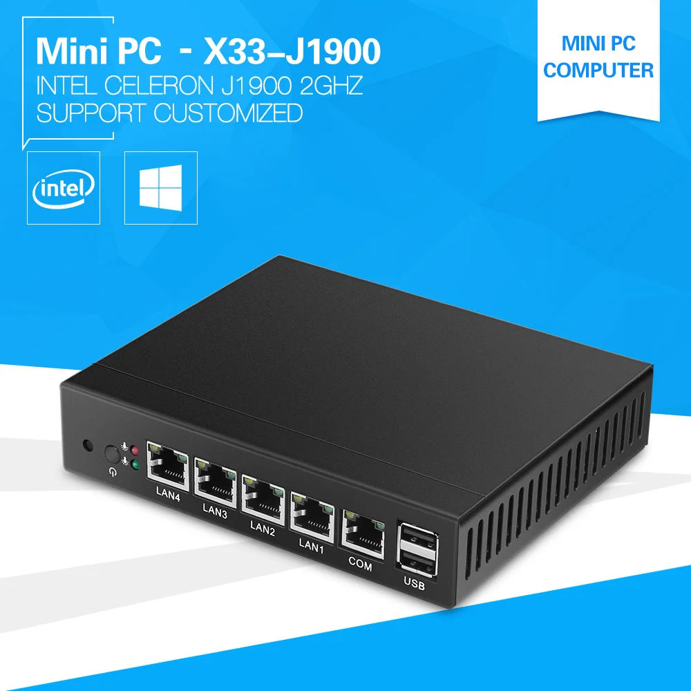 Lowest Price 4*Ethernet Lan Mini PC Idustrial Routers J1900 Quad Core pfSense Celeron desktop computer 2.0Ghz windows10 Vga USB RJ45 Com Lowest Price 4*Ethernet Lan Mini PC Idustrial Routers J1900 Quad Core pfSense Celeron desktop computer 2.0Ghz windows10 Vga USB RJ45 Com