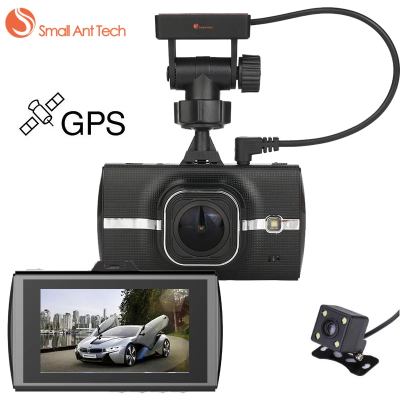 Smallanttech Full Hd Car Dvr Gps Tracker Dash Camera Cam 3inch 1080p