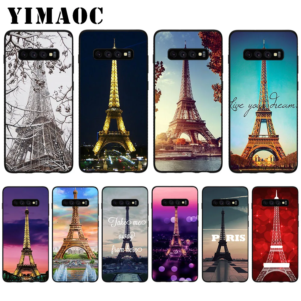 

YIMAOC Love Paris Eiffel Tower Soft Case for Samsung Galaxy S10 Plus S10e S6 S7 Edge S8 S9 Plus J6 M10 M20 M30