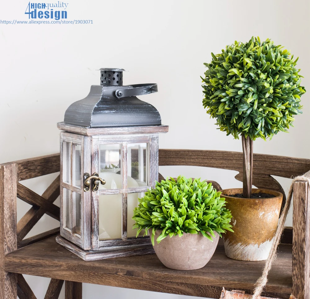 

Outdoor Natural Wooden Candle Holder With Hanging Vintage Decoration Wedding Decor With Night Light Led Candle Lantern