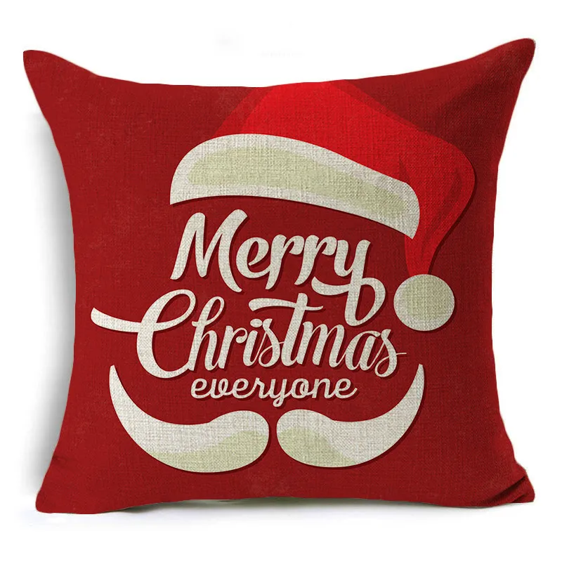 1" Elife, полиэстер, хлопок, лен, Веселый Рождественский Чехол на подушку, Санта Клаус, Наволочка на подушку, чехол для дивана, поясная, домашний декор - Цвет: 19