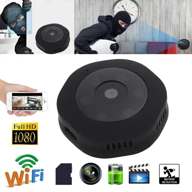

Mini Camera Wireless WiFi IP Camcorder HD 1080P Home Security Night Vision P2P Video Recorder Motion Detection Baby Monitor Cam