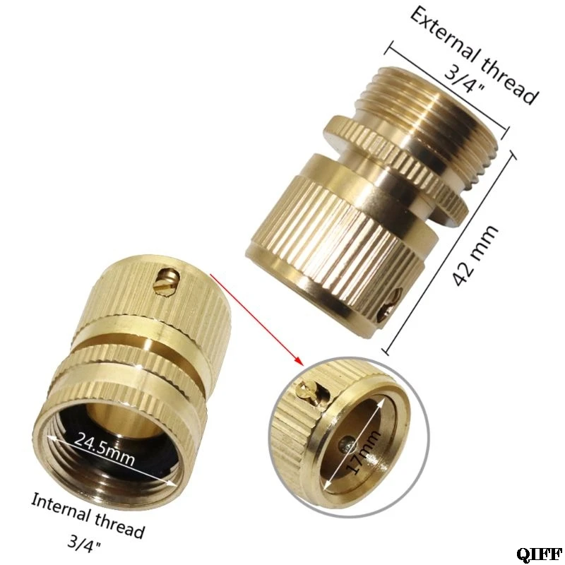 3/4 Дюймов Мужской Женский резьба Быстрый Соединитель медный садовый водопроводный кран соединительные части для мойки автомобиля фитинги для труб MAY28