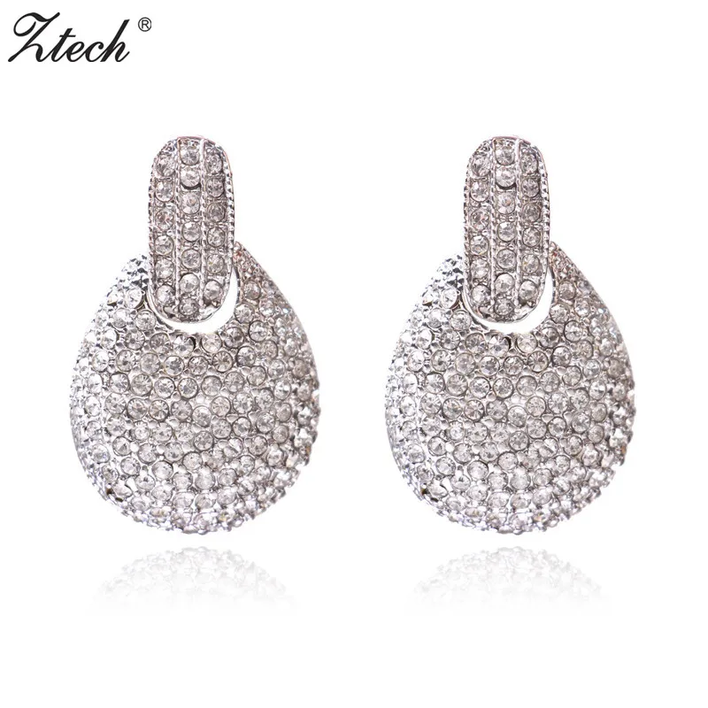 

Ztech New Hot Waterdrop Dangle Earrings Trendy Design Drop Earrings for Women Bohemian Crystal Pendants Boho Jewelry 2019