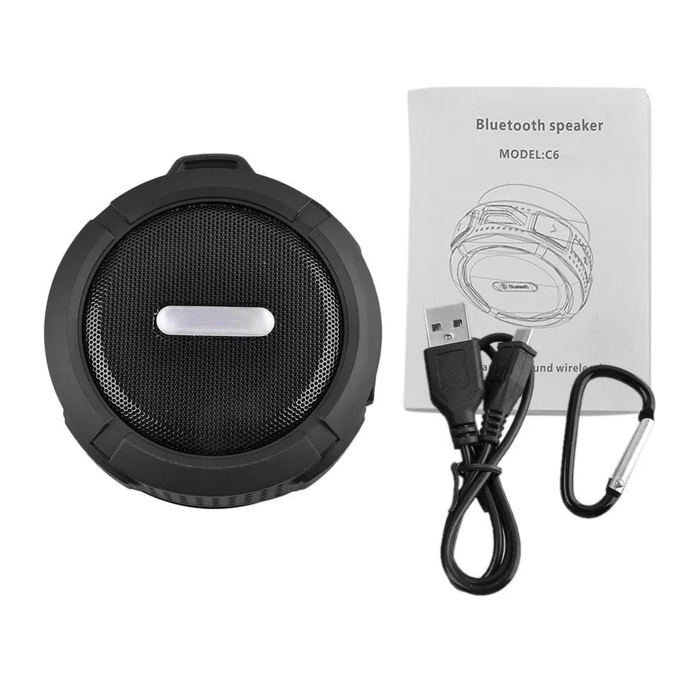 

10PCS Waterproof Outdoor Wireless Bluetooth Speaker C6 Computer Cell Phone Speaker