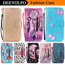 DEEVOLPO Wallet Flip Fundas PU Leather Case for LG Leon C40 H340 LTE H340N H324 Fashion Stand Magnetic Cover Card Slot Capa D03Z