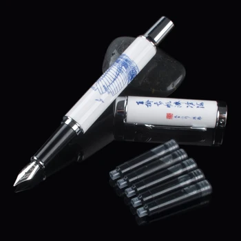

Jin Hao 950 ink + pen blue and white porcelain sailing Fountain Pen