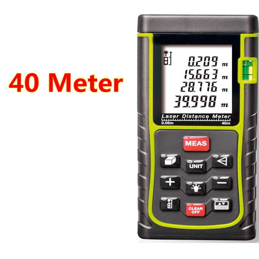Лазерный дальномер 40 м/50 м/60 м/70 м/80 м/100 м Цифровой Дальномер лента область объем
