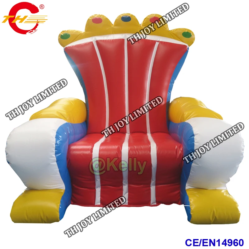 free door shipping 2mH giant inflatable throne chair for sale, birthday