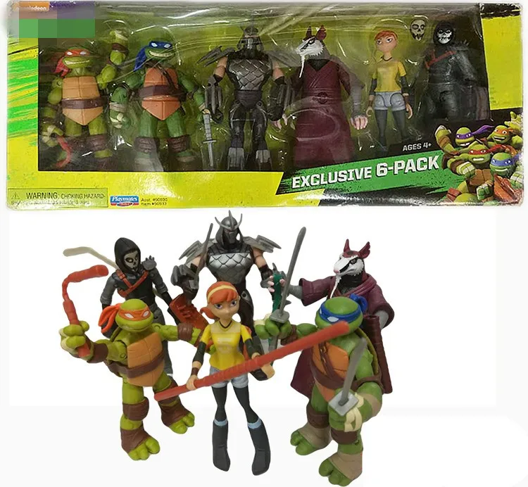 

The sewer Turtles action figure prefect pvc Shredder April.O'Neil Master Splinter Hands and feet can move Toys for children