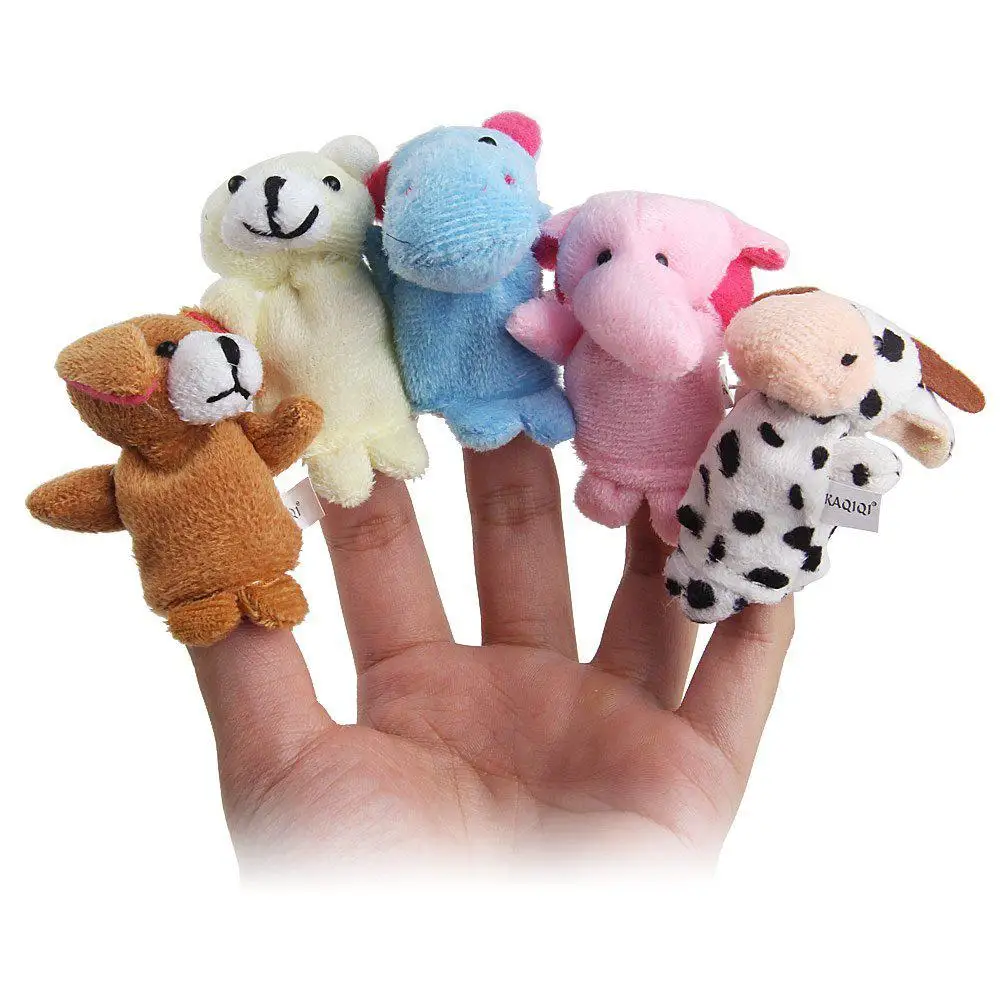 10 шт пальчиковые игрушки из плюша милые Мультяшные игрушки зоологические животные пальчиковые куклы дети ребенок сувениры куклы Подарки для мальчиков и девочек