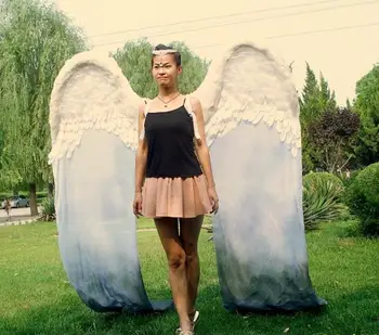 

fashion wedding large props feather wings nice model catwalk shows lingeri show angel feather wings stage performance props