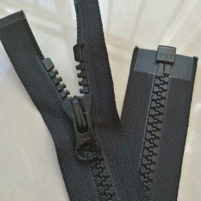 

7 pcs/lot Long Plastic YKK Zipper Black Resin Single Open End 78cm 30.7" for Coat Jacket Tailor Zippers Sleeping Bag Tent