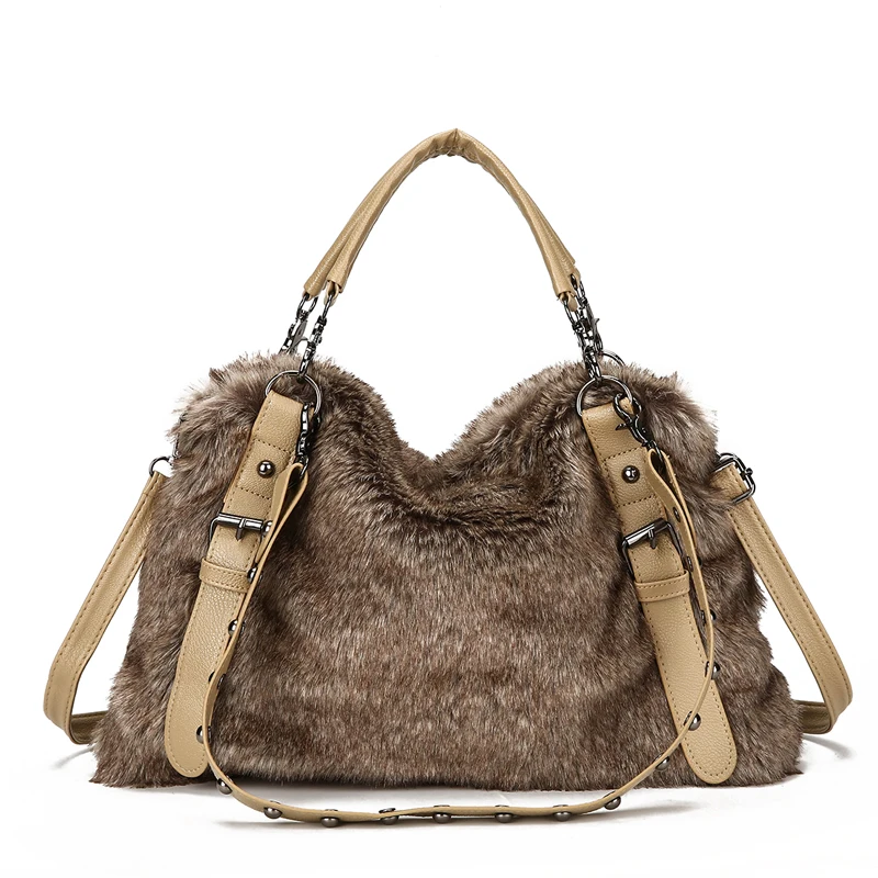 Faux Fur Purses Handbags