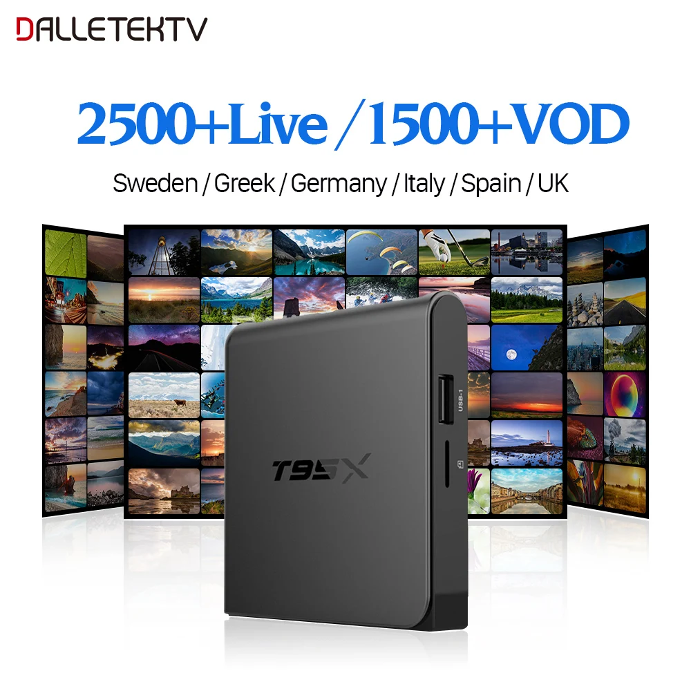 

IPTV Spain Android TV Receivers T95X IUDTV IPTV Subscription 1 year IPTV Spain Italia Turkey Sweden Portugal Arabic IP TV