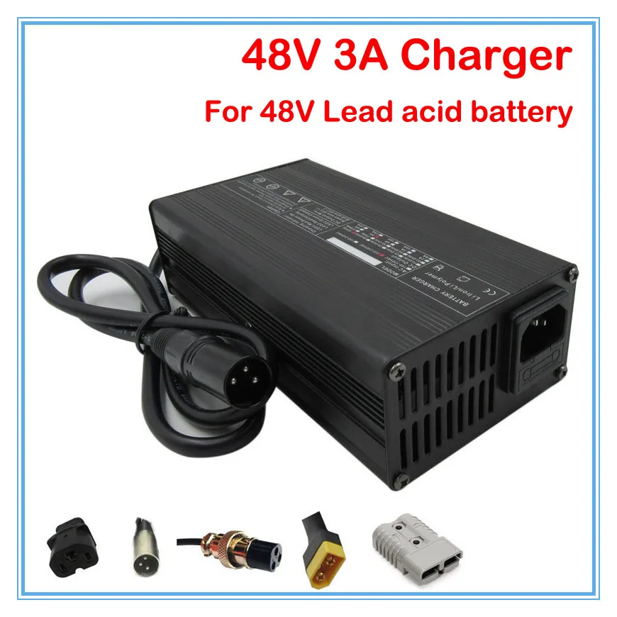 Wholesale 5pcs/lot 180W 48V 3A lead acid battery charger 48V e scooter