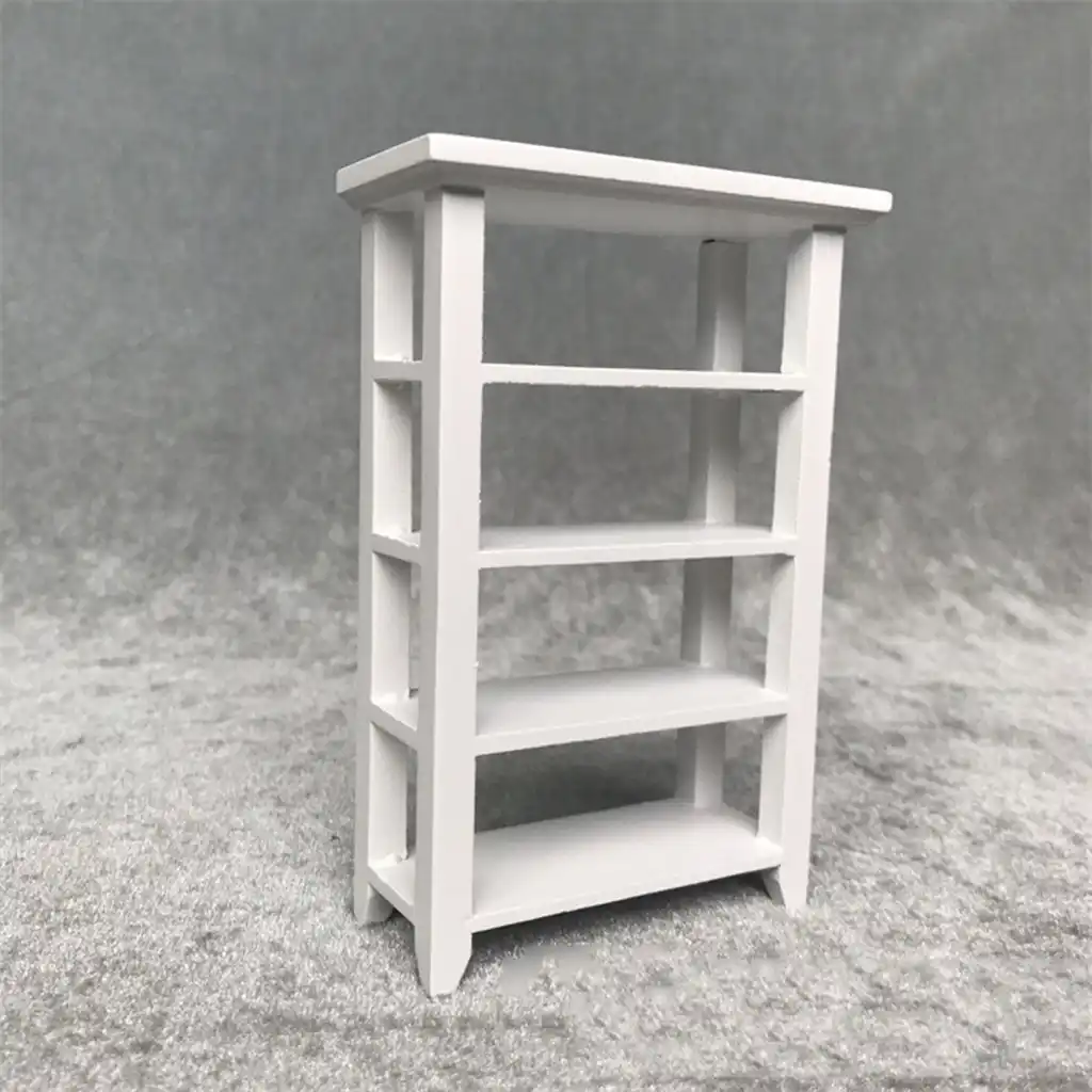 Dollhouse 1 12 Miniature Furniture Wooden Four Layer Shelf For