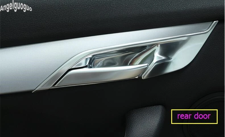Для BMW X1 F48-18 салона дверные ручки чаши Крышка отделкой пайетками Стикеры Автомобильный дизайн ABS углеродное волокно /хром аксессуары