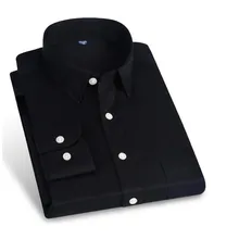 Новые горячие продавец воротник мужской Длинные рукава Бизнес Повседневная рубашка Мужская сплошной цвет Повседневная Деловая мужская рубашка