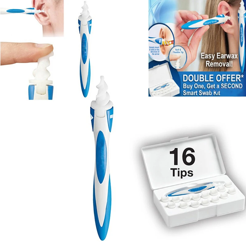 16 Tips Spiral Ear Cleaning Tool Electric Auto Ear Cleaner Earwax