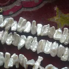 Пресноводный жемчуг жемчужное ожерелье барокко reborn Кеши 7x15 мм Loose бусы 15 ''ААА