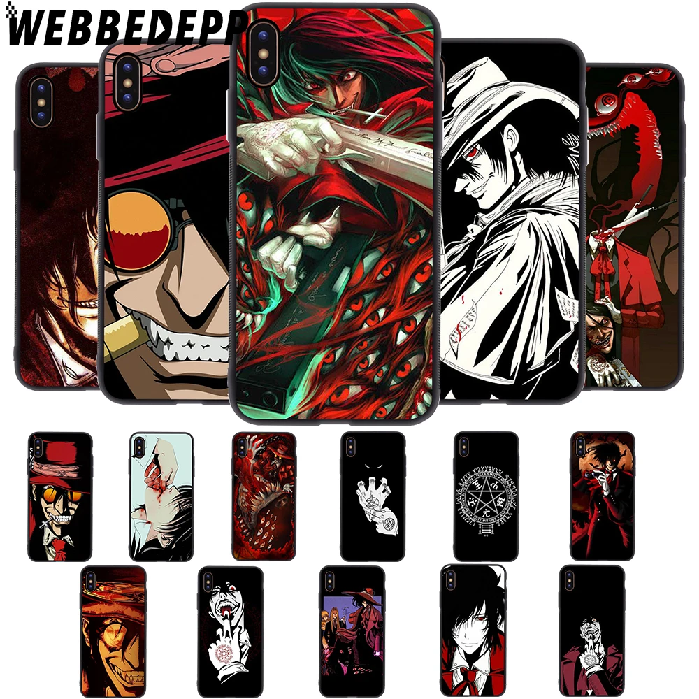 

WEBBEDEPP Anime Hellsing Alucard Soft Case for iPhone 5 5S 6 6S 7 8 Plus X XS 11 Pro MAX XR Cover