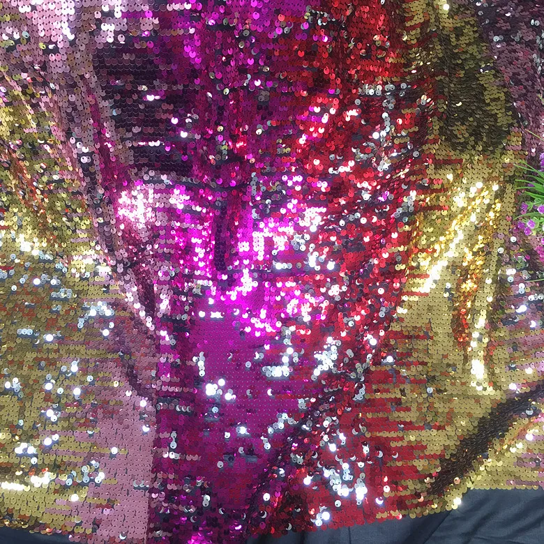 

Rose Gold Gradient Fabric Four-color Gradient Sequin Fabric Dress Dance Skirt Dress Sequin Fabric