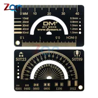 4CM Multifunctional PCB Ruler Measuring Tool Resistor Capacitor Chip IC SMD Package Units For Electronic Engineers W/SOT89 SOT23 2