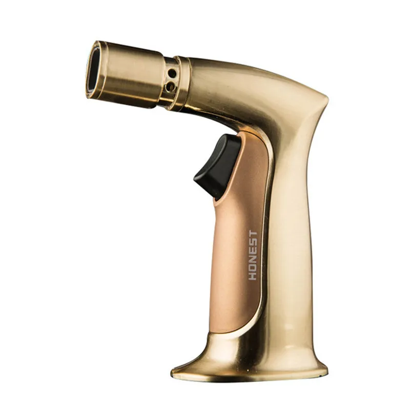  4 Nozzles Fire Pipe Lighter Butane Jet Torch Lighter Cigar Gas Lighter Free Windproof Spray Gun For