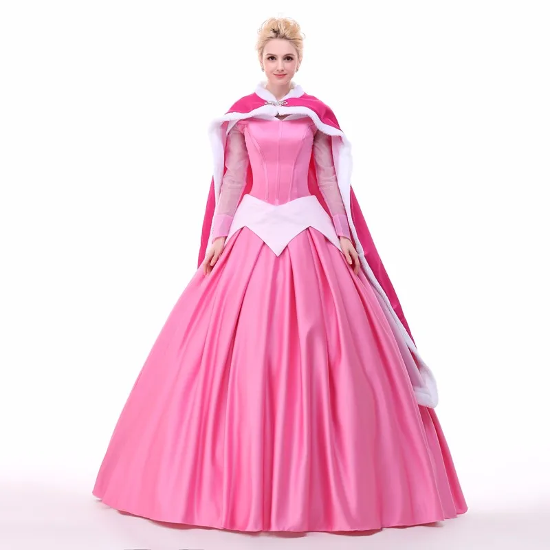 オーロラ姫ドレスデラックス衣装ハロウィンドレススリーピングカーニバル夜会服パーティードレス大人のための女性 AuraPicco