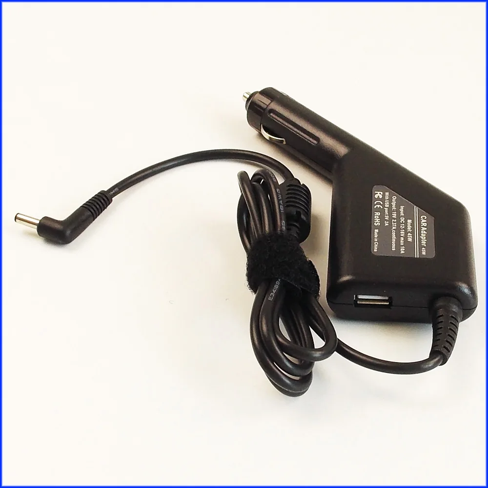 AJEYO 19V 2.37A Laptop DC Car Adapter Charger + USB For ASUS VivoBook X540S X540 X540L X540LA X540SA X540SC X540YA X540LJ