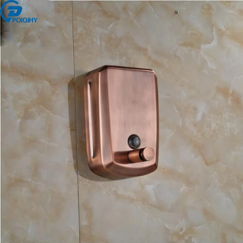

POIQIHY 800 ML rose golden color Liquid Soap Dispenser Wall Mounted Bathroom Hand Soap Dispenser soap box