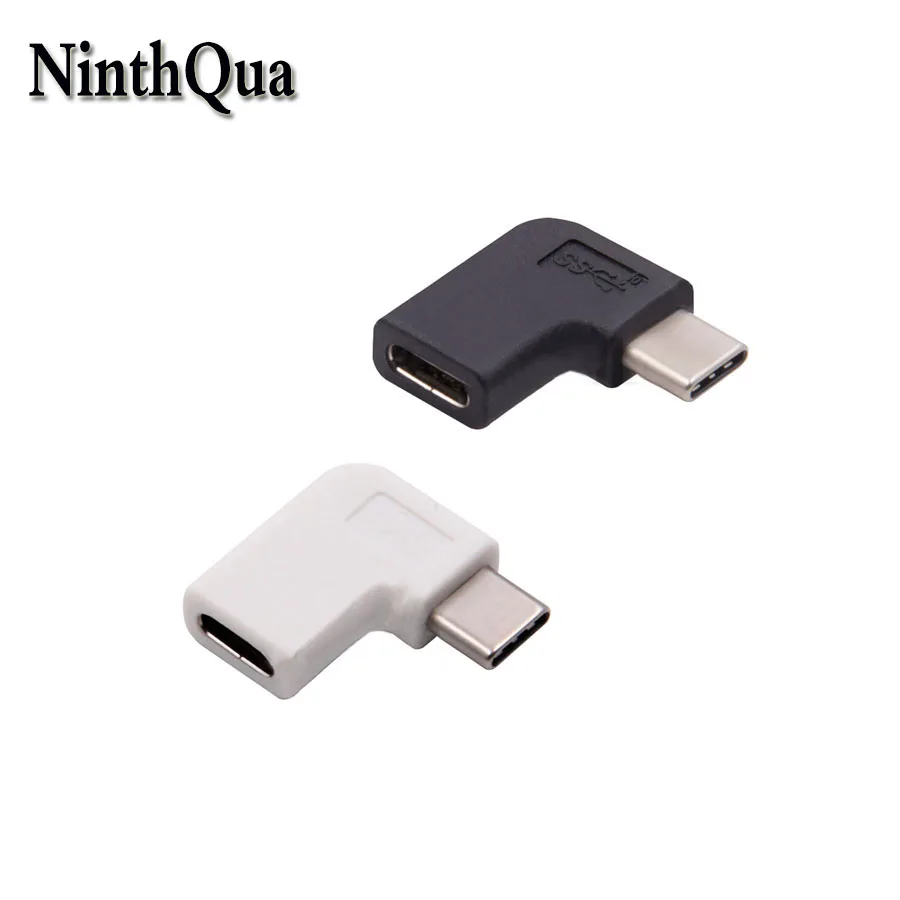 

1pcs USB 3.1 Type C Male to Female Plug Jack Standard Type-C Right Angle Connector Adapter